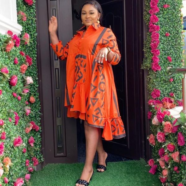 

ethnic clothing mayata summer african dresses for women dashiki print irregular clothes vestidos africa cake dress robe 2021, Red