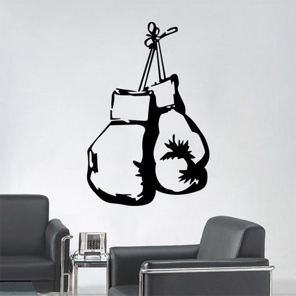 

wall stickers cool boxing gloves fighting sports mural sticker decal gym wallpaper boys bedroom home art decoration 2 sizes