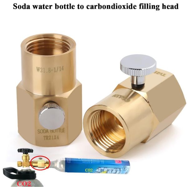 

smart home control soda stream cylinder refill adapter with switch for bottle bleed valve tr21-4 to w21.8-14