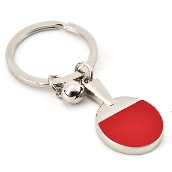 

10pcs sport ping-pong table tennis ball badminton bowling keychain key chain keyring ring souvenir gift hooks & rails