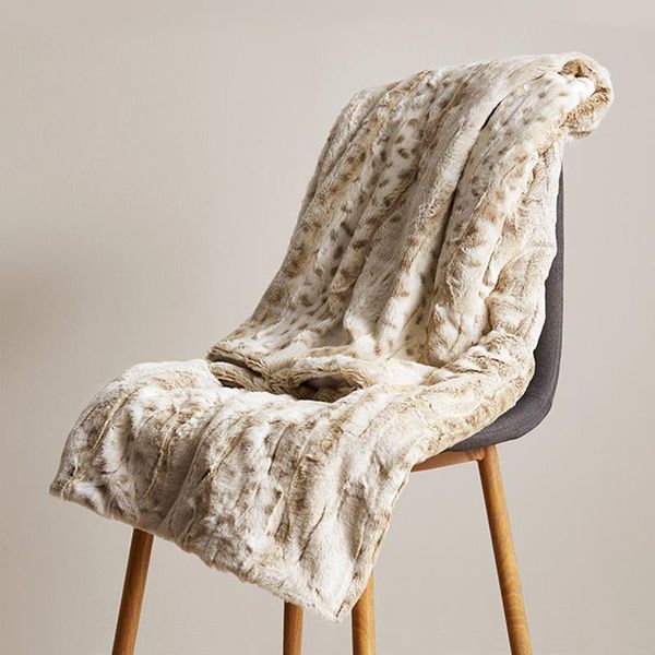 

blankets winter blanket thickened white leopard double layer nap warm knee thicken