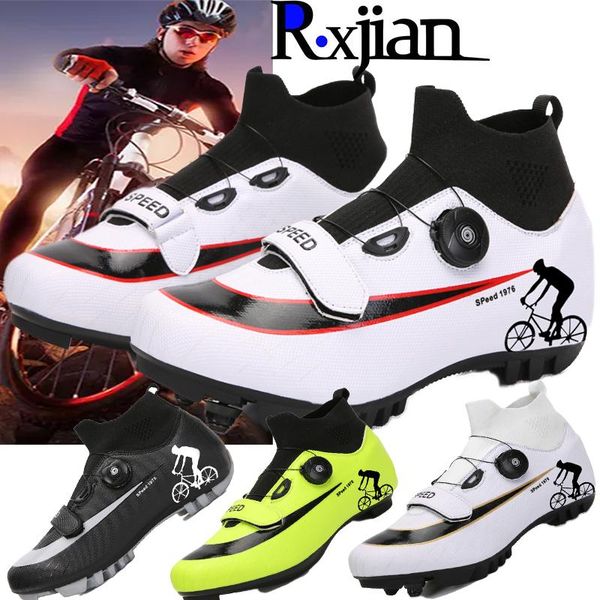 

r.xjian high-couple mountain road with lock and lockless bicycle shoes outdoor sports special cycling 37-48 size footwear, Black