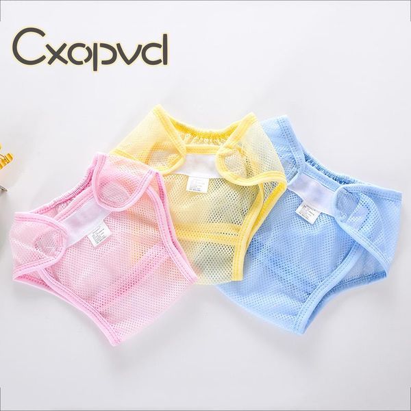 

cloth diapers 3pcs baby washable and reusable pocket mesh nappy for girls