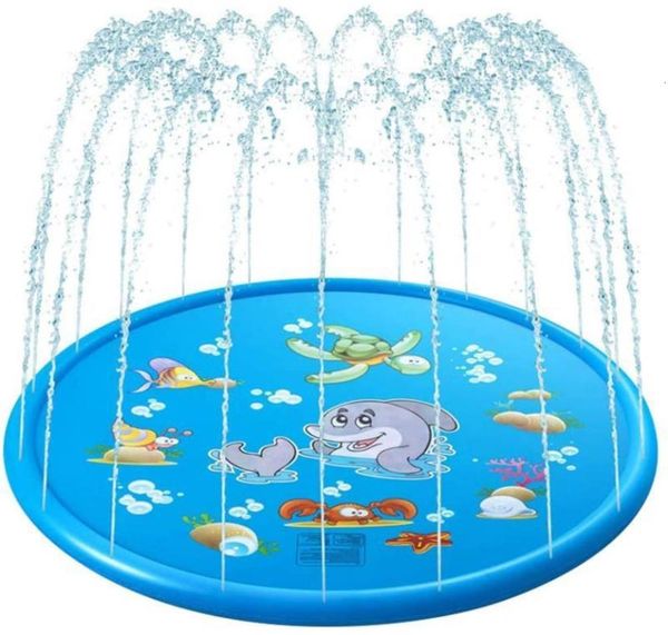 

swimming ring children's pvc fountain grass outdoor swimming water mat
