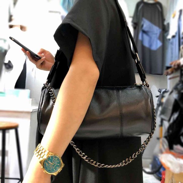 

handmade leather single shoulder crossbody bag, underarm chain strap bag, women's style black friday dwkf
