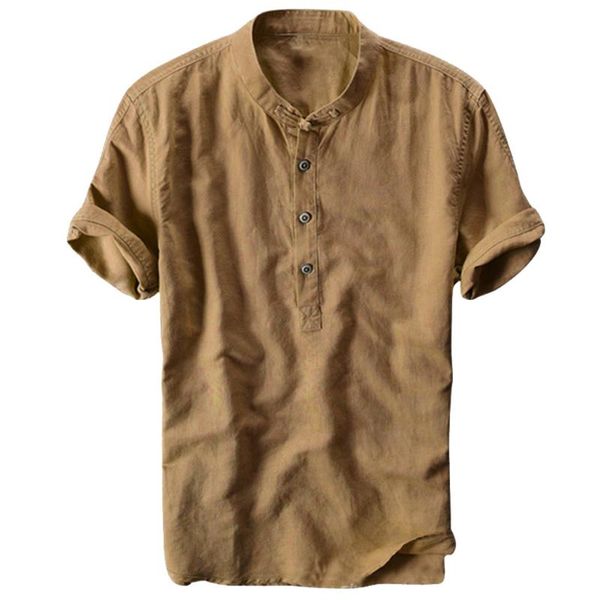 

men's casual shirts solid shirt summer cool and thin collar hanging dyed gradient cotton for men breathable camisa masculina, White;black
