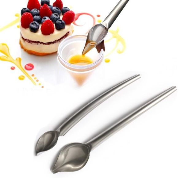 

spoons stainless steel cake decoration spoon decorate coffee ice cream tea draw design utensils dessert bakeware baking tools