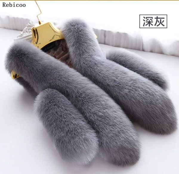 

women's fur & faux winter sleeveless vest women warm slim outerwear female solid patchwork overcoats 2021 casual coats, Black