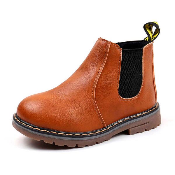 

children's boots fur lined boys girls waterproof side zipper short ankle snow winter shoes kids baby martin booties designer classic lu, Black