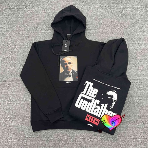 

black friend godfather men's women's 1:1 poster printed film kit collar hoodie
