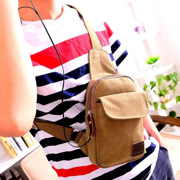 

canvas chest bag men and women backpack leisure fashion outdoor waist bags