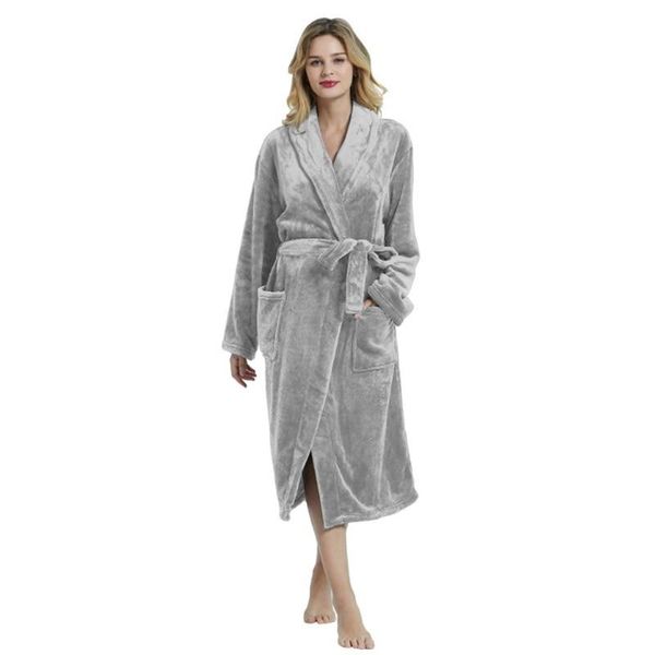 

women robes winter warm coral fleece nightdress sleepwear female pajamas home clothes floral dressing gron kimono el bathrobe women's, Black;red