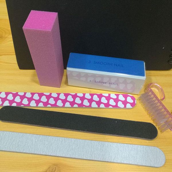 

nail art kits fashion women 6 sets four-sided polishing set manicure tools ldo99
