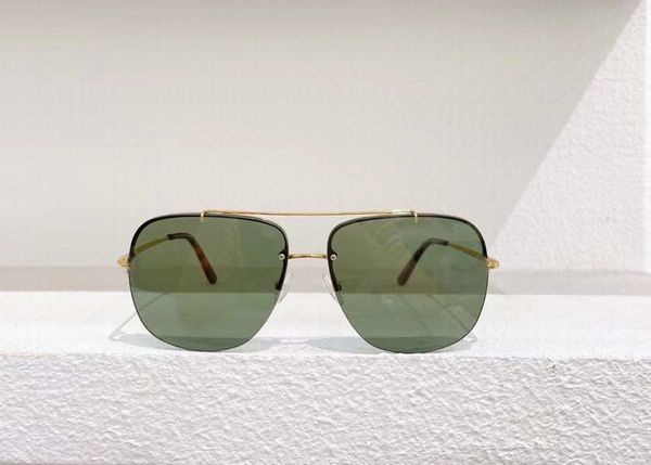 

620 square pilot rimless sunglasses shelby gold green lenses fashion sun glasses occhiali da sole firmati uv400 protecton with box, White;black