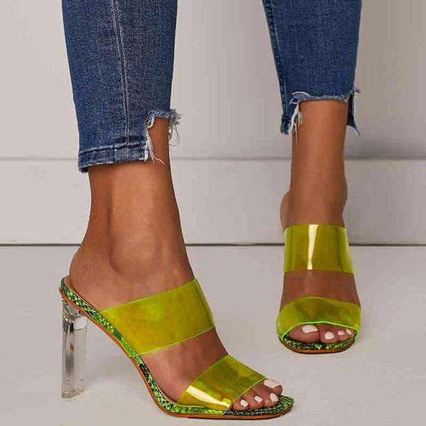 

sandals transparent pvc slippers open toe serpentine slides crystal high heels women's shoes perspex heel clear 7730, Black
