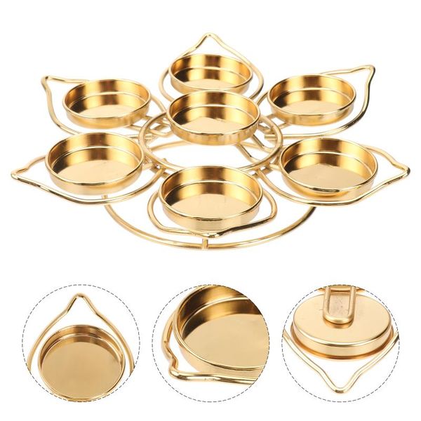 

candle holders 1pc candlestick holder decoration pedestal (golden)