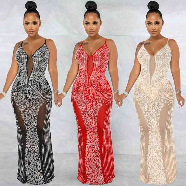 

casual dresses x5603 fashion nightclub style drill mh perspective suspender dr, Black;gray
