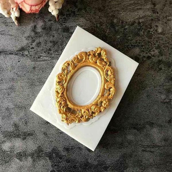 

baking & pastry tools est crown relief frame silicone mold fondant mould cake decorating chocolate gumpaste molds kitchenware