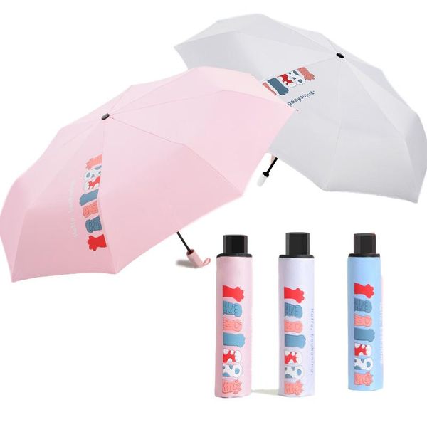 

umbrellas folding cat claw creative cartoon kids rainy umbrella for women girls boys uv lovely animal gift parasol
