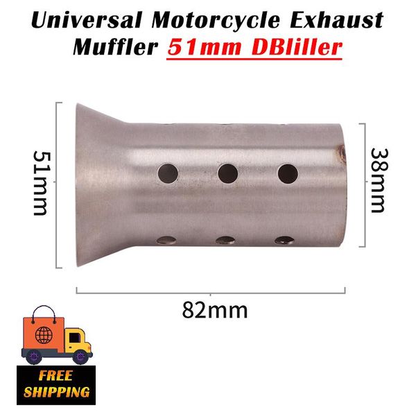 

51mm db killer universal motorcycle yoshimura exhaust flow noise sound eliminator moto escape muffler mivv slip on system