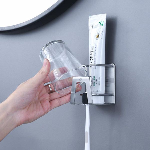 

hooks & rails toothbrush holder stainless steel toothpaste sticky for cups stand toilet shaver organizer bathroom storage rack