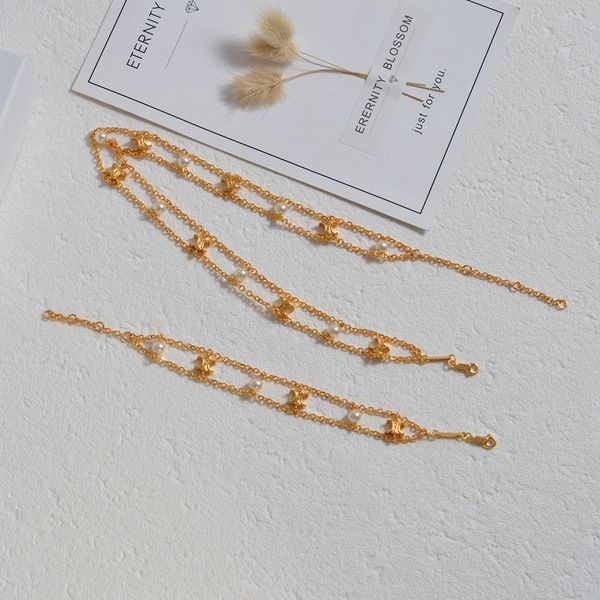 

design jewelry necklace 2021 new clavicle arc pearl chain ce li, Silver