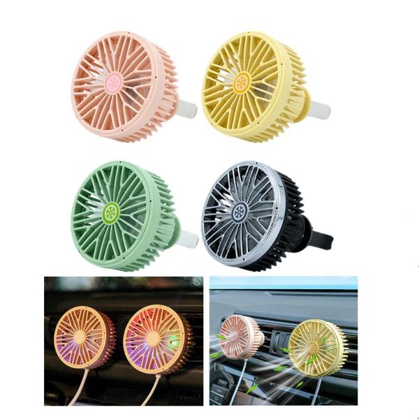 

car air freshener fragrance fan outlet silent conditioner rotating cooling auto backseat vent dropshipp