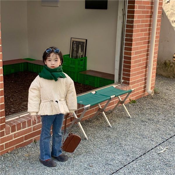 

down coat menoea 2 to 7 years old girls coats korean clothes for kids toddler winter warm parkas outerwear solid color short jackets, Blue;gray