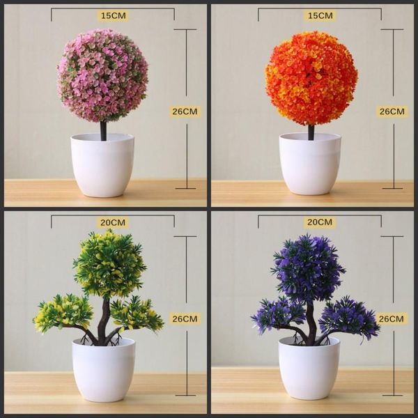 

decorative flowers & wreaths welcoming pine bonsai simulation and artificial fake green pot plants ornaments home decor