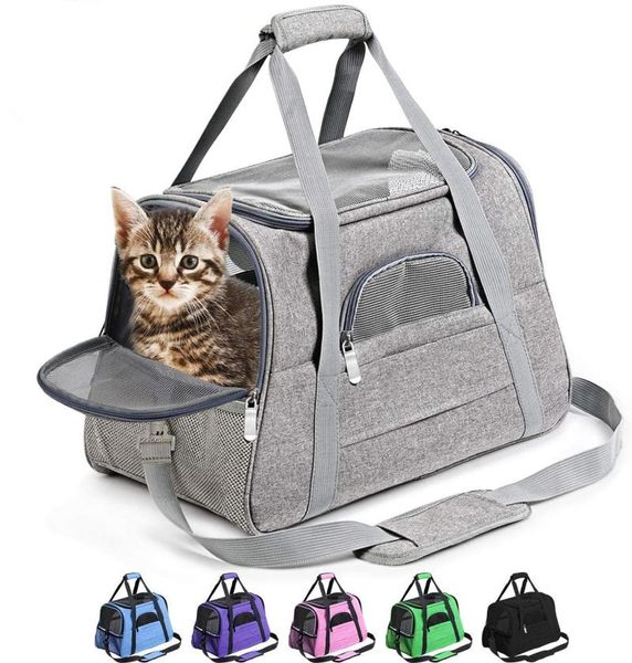 

dog car seat covers pet carrier bags portable breathable cat kitten puppy backpack shoulder airline approved transport carrying supplies