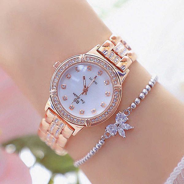 Frau Uhren Berühmte Marke Kleid Quarzuhren Damen Armbanduhr Roségold Weibliche Uhr Edelstahl Relogio Feminino 210527