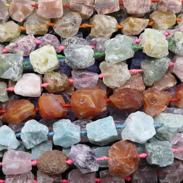 

irregular natural yoga energy crystal stone beads for handmade pendant necklaces bracelets jewelry making fashion accessories, Black