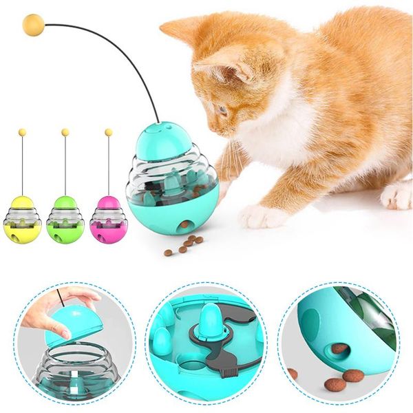 

interactive funny pet bowl feeder dog cat feeding toys tumbler leakage ball for training exercise iq pets supplies