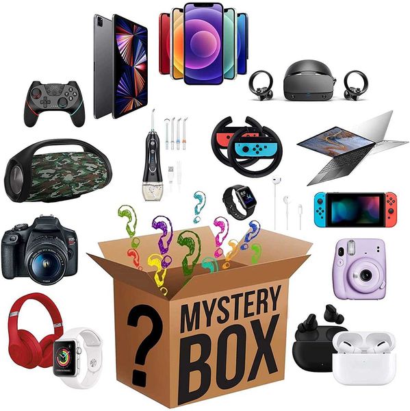 

mystery box lucky(contains 1 products) boxes mysterious random products,there is a chance to open: such as drones, smart watches, gamepads,