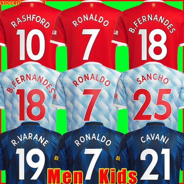 

ronaldo sancho 21 22 rashford soccer jersey 2021 2022 pogba cavani martial shaw lingard b. fernandes man greenwood utd football shirt men +, Black;yellow