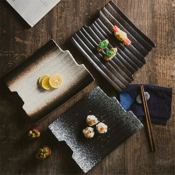 

dishes & plates irregular ceramic steak dish fruit dessert japanese sushi sashimi plate salad kitchen tableware home