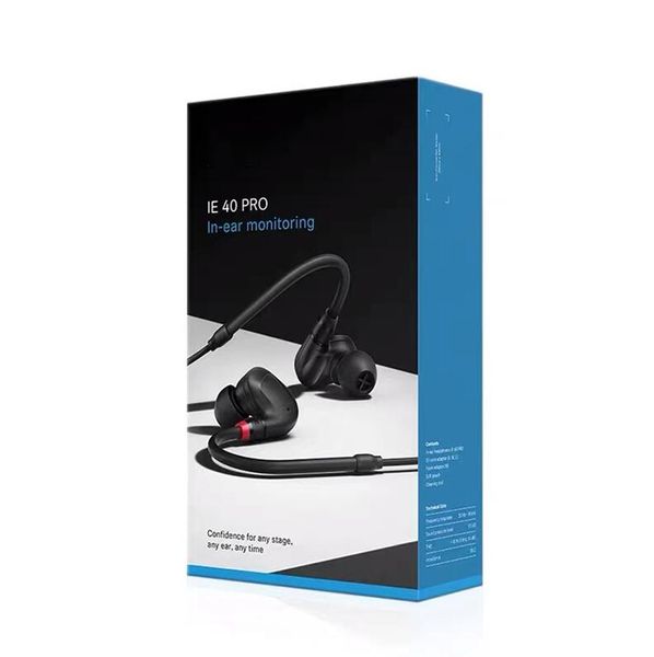 IE 40 Pro-Auricular Monitoramento HiFi Fones De Ouvido Fones De Ouvido Handsfree Headphones com pacote de varejo