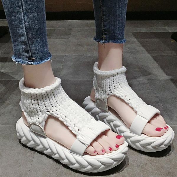 

dress shoes women sandals round head summer thick bottom women's fashion beach luxury designers, Black