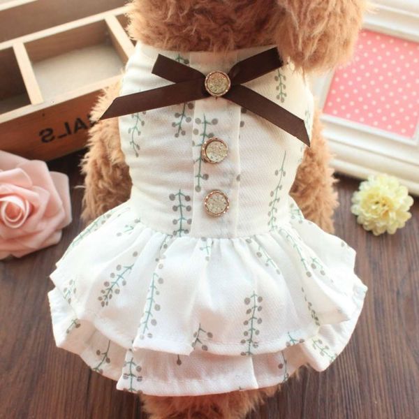 

the dog clothes pet mini bear teddy dog dress spring summer thin princess skirt cat