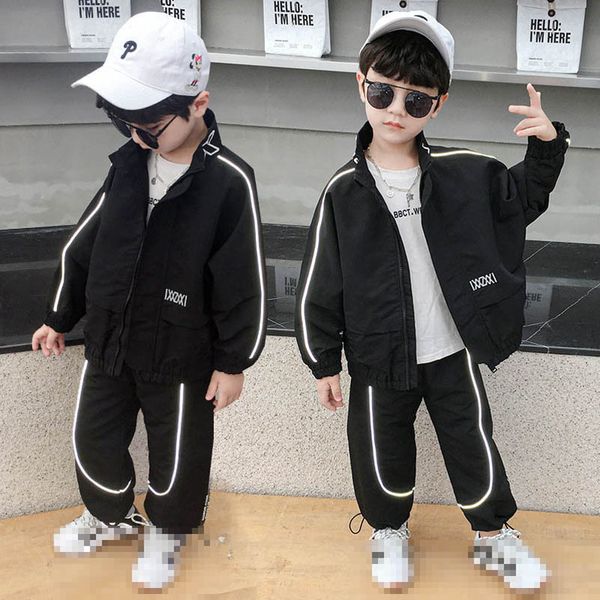 

boy suit boys clothing sets children set child clothing boys tracksuit spring autumn cotton long sleeve jacket trousers 2pcs 2-8y b4355, White