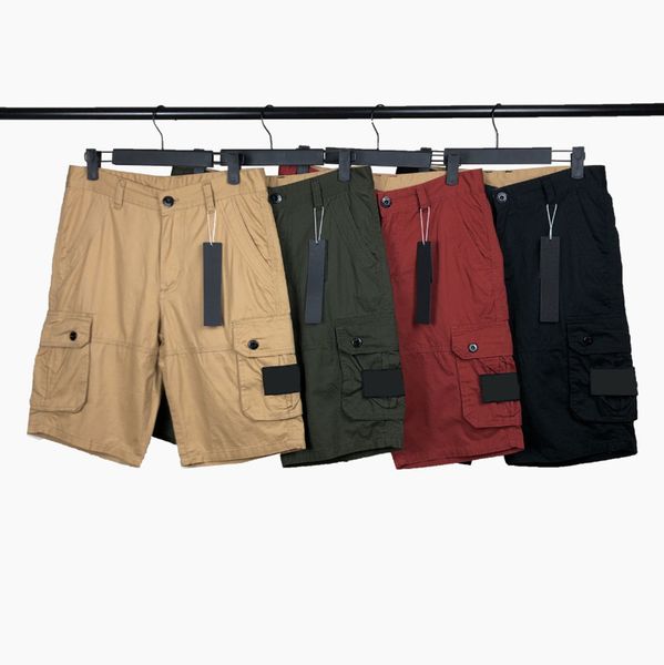 

men's shorts summer classic pants fashion outdoor cotton cargo short badge letters middle pant's hip hop fifth pant casual men clo, Black