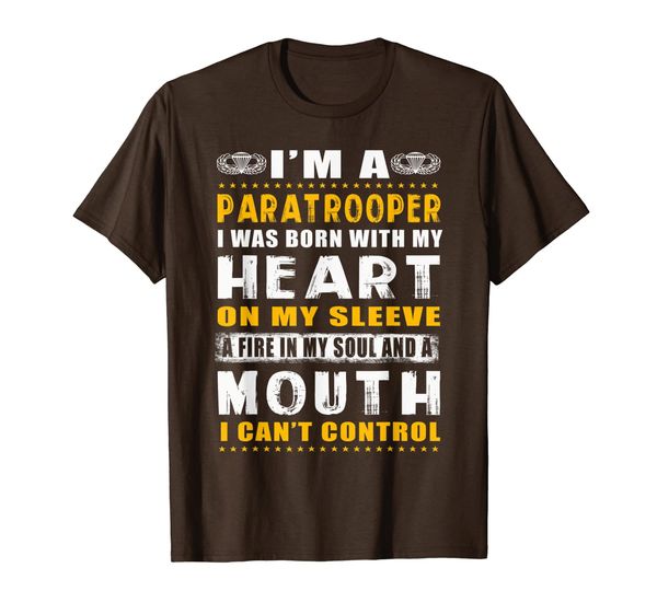 

I'm A Paratrooper I Was Born With My Heart On My Sleeve T-Shirt, Mainly pictures