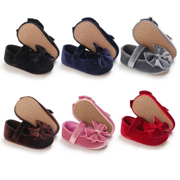 

athletic & outdoor cute bows baby shoes princess soft sole non slip spring summer autumn kids girl infant toddler first walkers 0-18m, Black