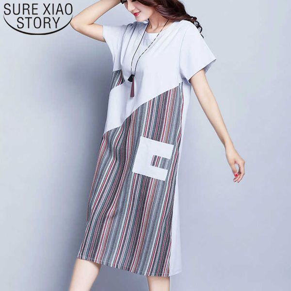 

dress women a-line striped short slash neck dresses casual formal dress women elegant office ladies dresses 3193 50 210527, Black;gray