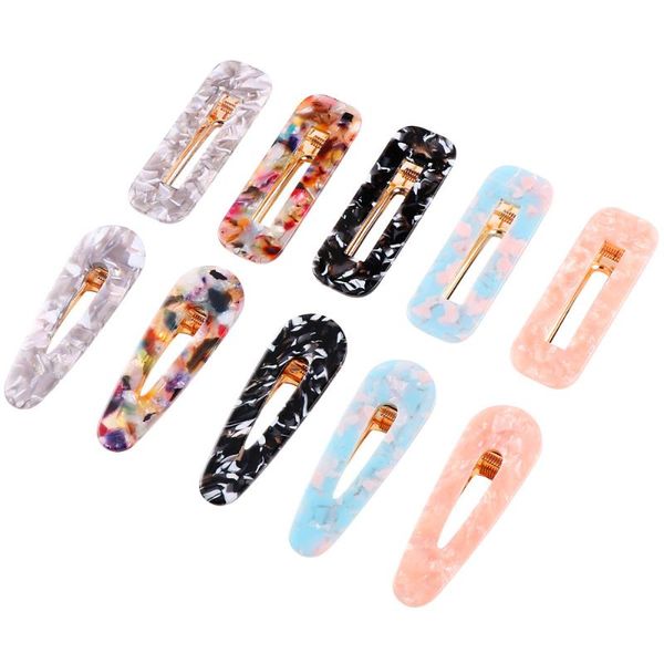 

hair clips lurrose 10pcs vintage marble pattern hairpins clamps barrettes accessories for girl birthday xmas gift