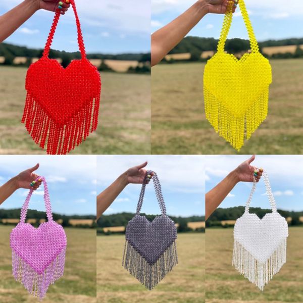 

luxury fashion women tassel evening bags diamonds beaded clutch wedding shoulder party laides case purse c0508