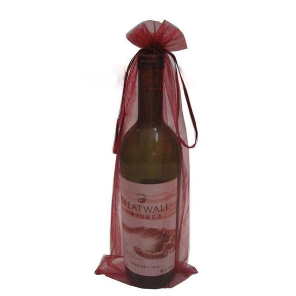 

gift wrap 10pcs sheer organza wine bottle cover bags wedding favors and gifts bag cosmetics jewelry receive party supplier