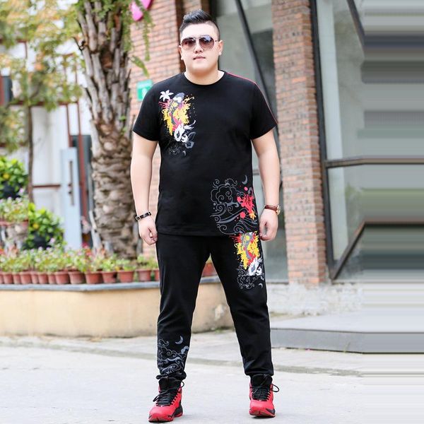 

men's tracksuits package 21036 + 009 thin as fish in water large two piece short sleeve trousers, Gray