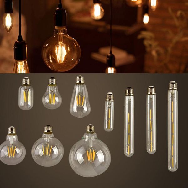 

bulbs classic retro edison led filament bulb lamp 220v-240v light glass vintage candle e27 e14