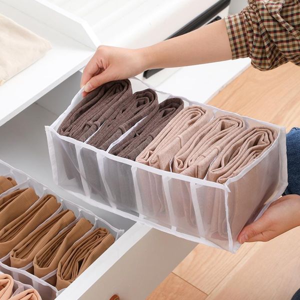 

storage drawers closet plaid drawer organizers wardrobe bedroom foldable underwear box cabinet cloth for socks home fabric c